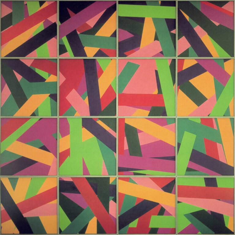Bernhard Sandfort -- "Acht Farben in gewisser Symmetrie" – 1987 – Öl auf Karton und Holz – 308 x 308 cm