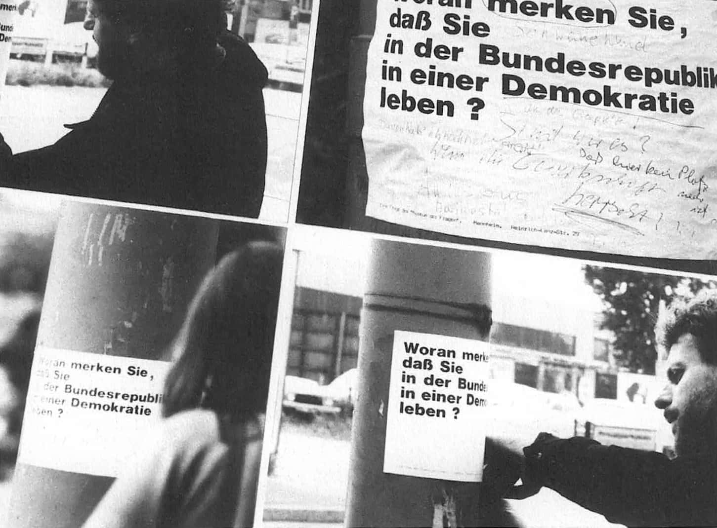 Bernhard Sandfort -- Ausstellung "antworten – untersuchen – verstärken" – 1978