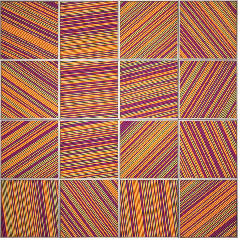 Bernhard Sandfort -- "Erstes metastatisches System" – 1968 – Öl auf Karton und Holz – 268 x 268 cm