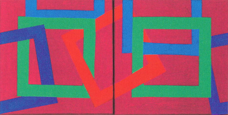 Bernhard Sandfort -- "Paarbild" – 2006 – Acryl auf Leinwand – 60 x 30 cm (zweiteilig)