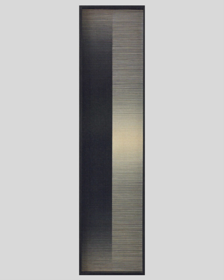 Bernhard Sandfort -- "Von Weiß nach Schwarz nach Weiß auf Schwarz von Schwarz nach Weiß nach Schwarz auf Weiß" – 1962 – Öl auf Holz – 24 x 105 cm